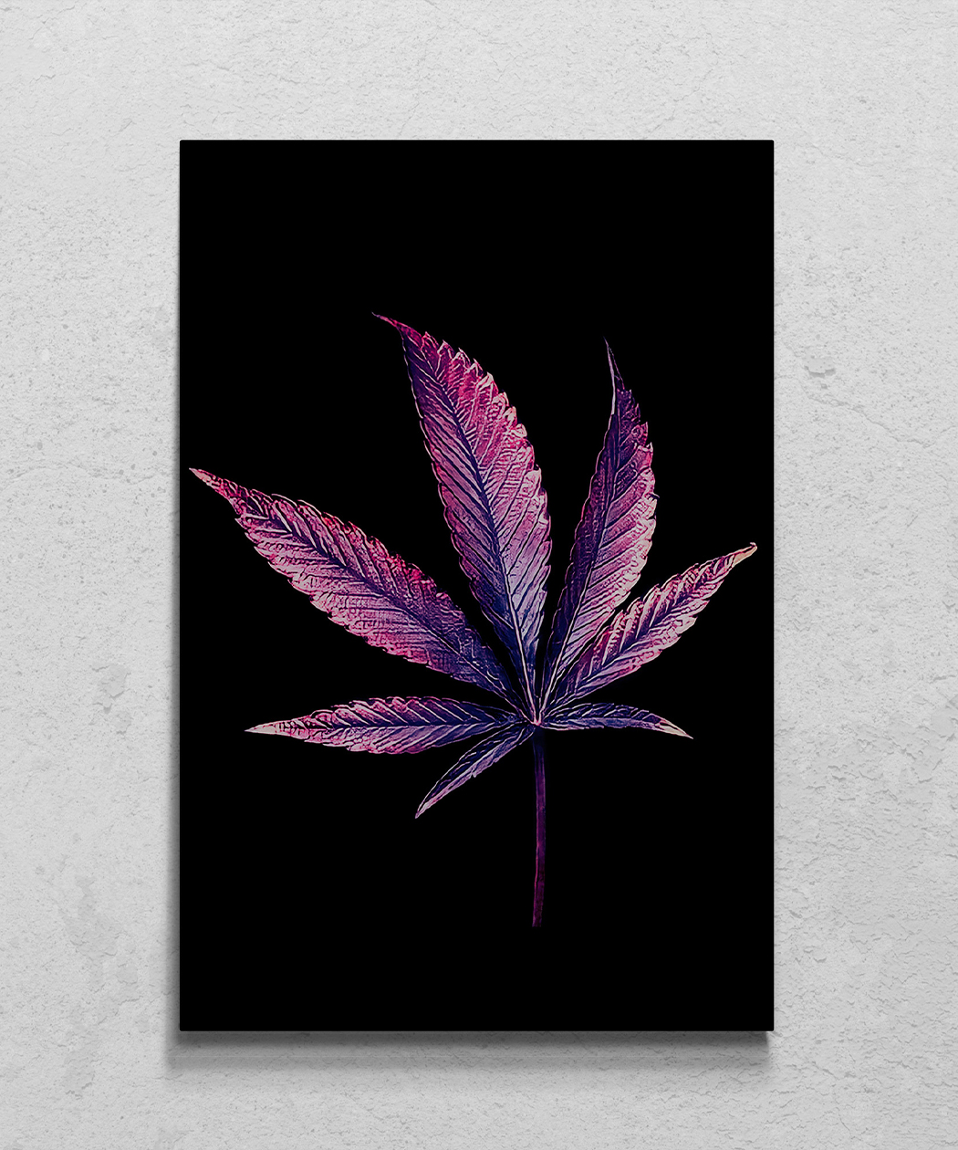 Purple Cannabis Leaf